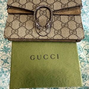 Gucci Beige and Brown Shoulder Bag
